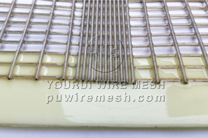 聚氨酯高频筛网 白 孔10x20mm 丝4（1.5）mm 带加密条 聚氨酯边条
